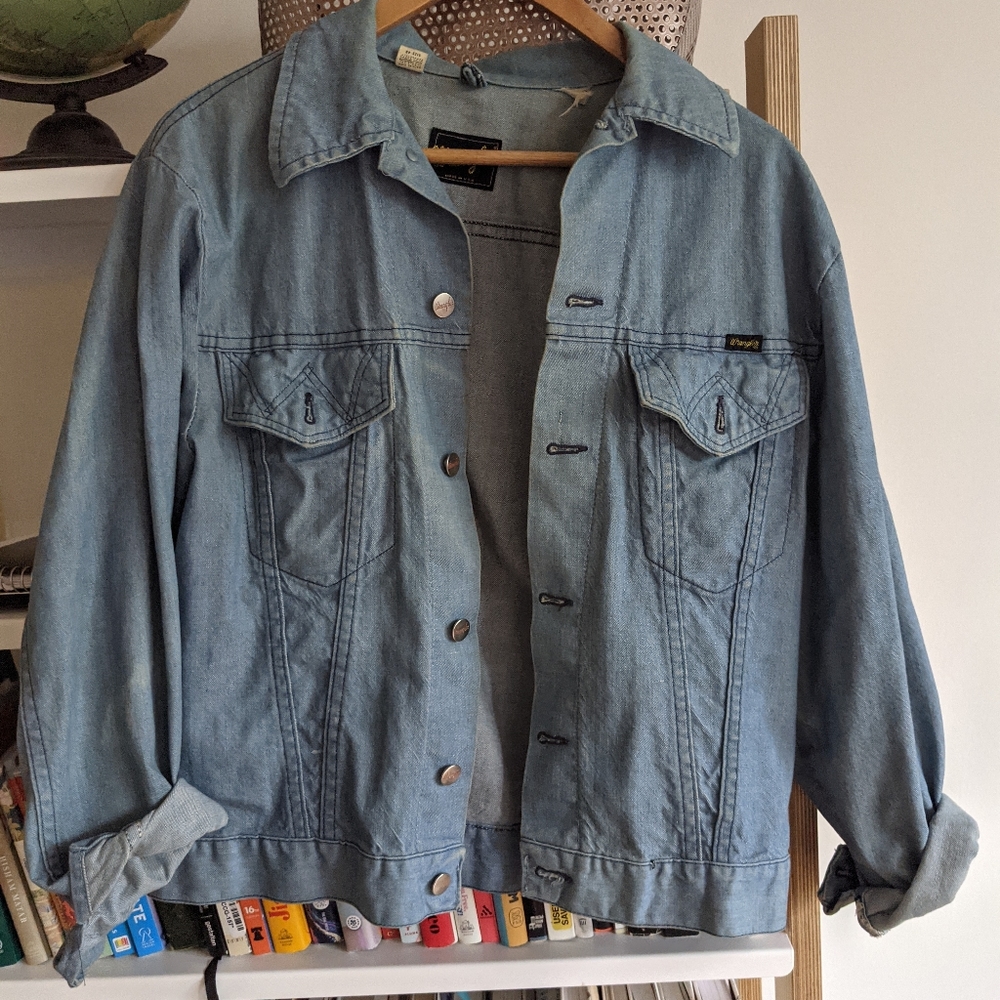 Vintage Wrangler Light Blue Denim Jacket Size 40